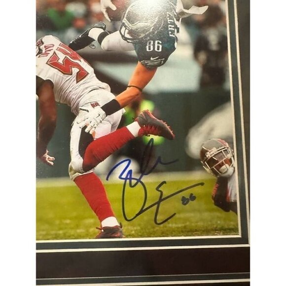 Zach Ertz signed autographed Philadelphia Eagles 8x10 Photo framed Collage JSA - Picture 3 of 6